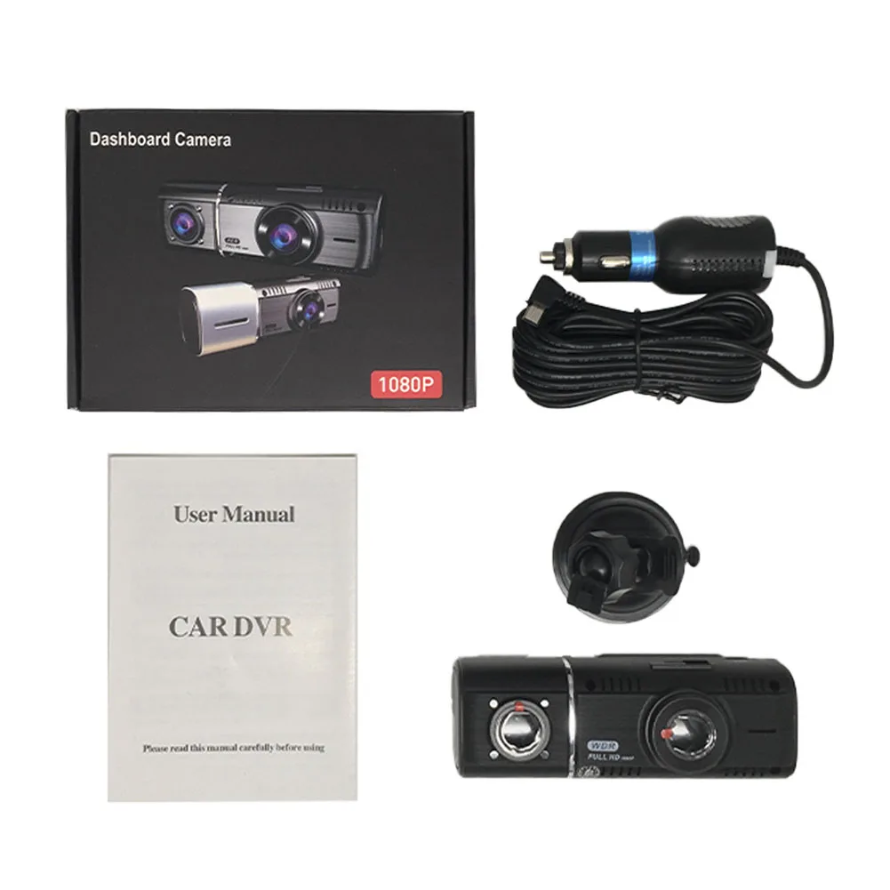 Dual 1080P Dash Cam Front And Inside HDR Night Vision Car Camera Driving Recorder 310° Wide Angle Loop Recording Parking Monitor yi smart dash camera