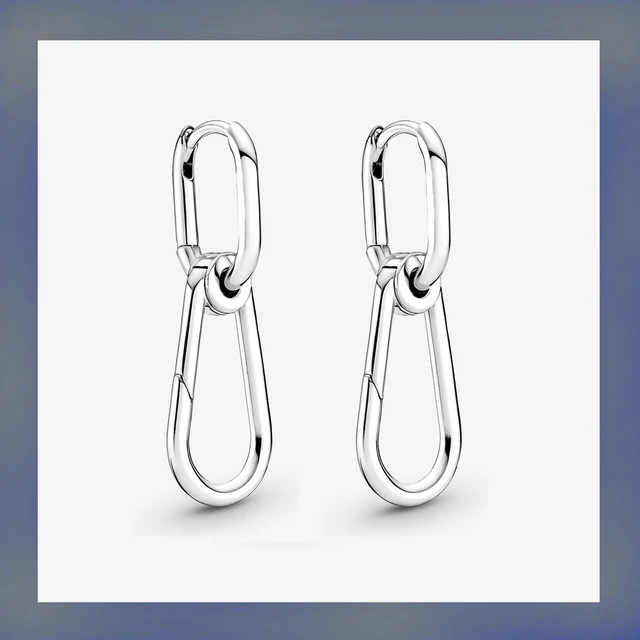 2022 Authentic 925 Sterling Silver Earring Sparkling Star Blue Gem Golden Heart Halo Stud Earrings Women Jewelry BirthdayGift 