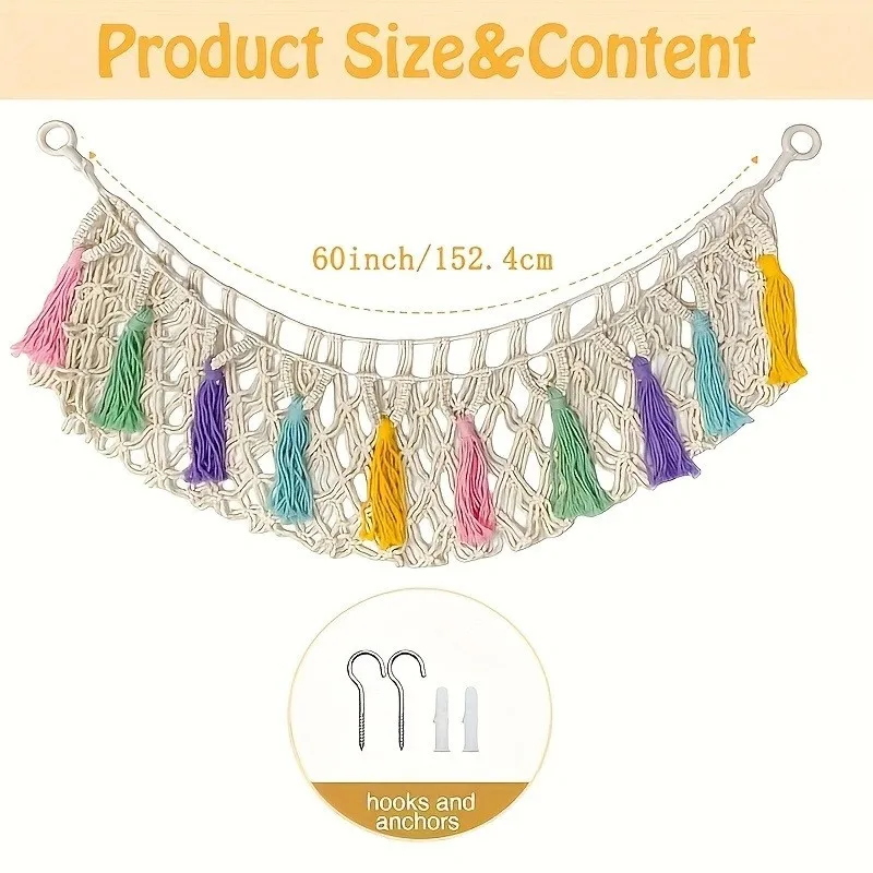 Stuffed Animal Storage Hammock Toy Storage Net for Plush Toys Stuffies Plushies Organizer for Kids Bedroom Playroom