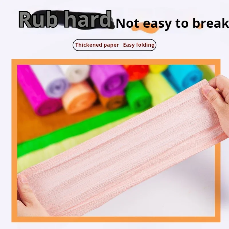 50x250cm Crepe Paper Colored Roll Origami Crinkled Crepe Paper Craft DIY Flowers Decoration Gift Wrapping Thickened Paper Craft - 2