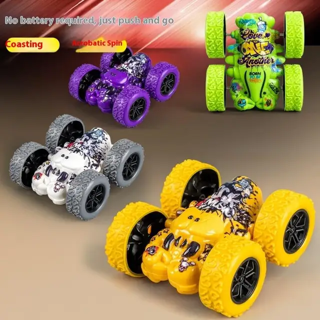 1 Piece Fun Double-sided Car Inertial Safety Anti-Collision Anti-fall Model Children's Toy Car Sliding Off-road Vehicle 3