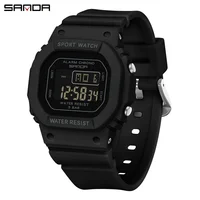 SANDA 393 Luxury Waterproof Sport Digital Shockproof Ladies Wristwatch LED G Style Electronic Watch for Women Alarm Clock Reloj
