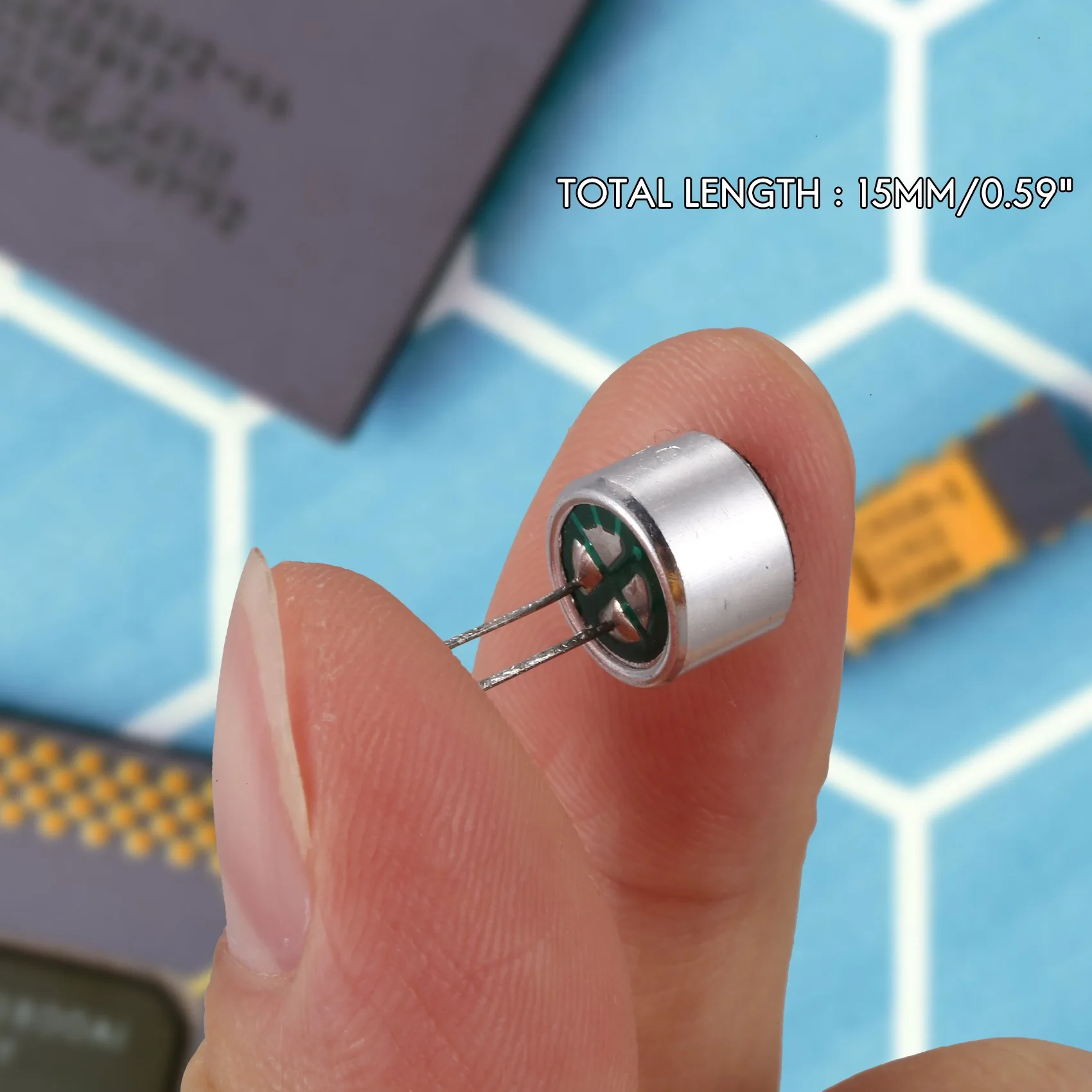 HIHI 10개 9.7mm x 7mm 2핀 마이크 캡슐 일렉트릿 콘덴서 미니폰