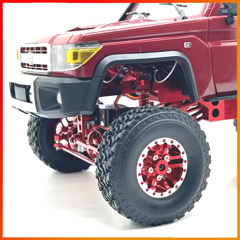 Metal MN82 1:12 Retro Rc Car with LED Lights Full-scale Simulation LC79 Professional 4WD Remote Control Pickup Truck Model Toys 5