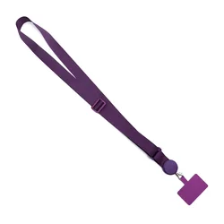 Universal Neck Strap Lanyard for Phones and Keys - Anti - Lost Holder with Patch Card (Dark Purple)