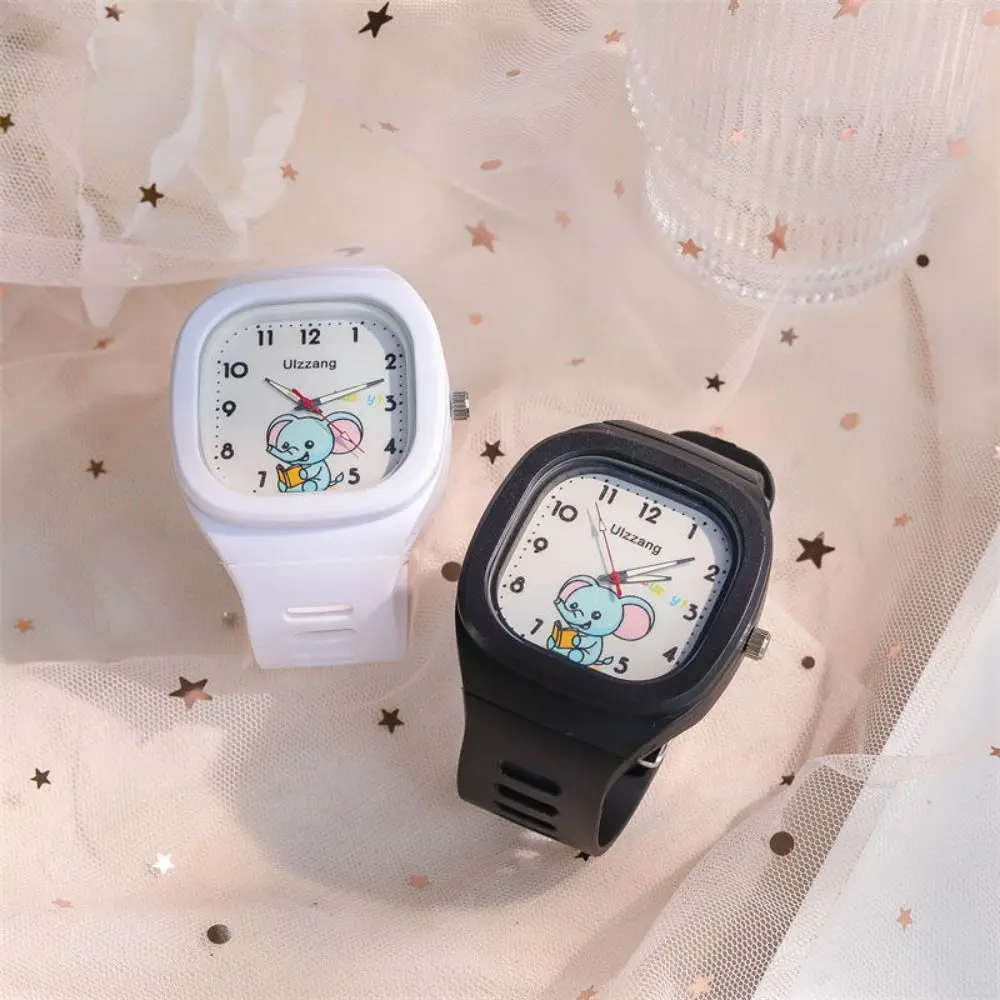 

Design Bracelet Hand Rings Plastic Children's Sports Watch Korean Style Wristwatches Cartoon Elephant Watch Silicone Strap