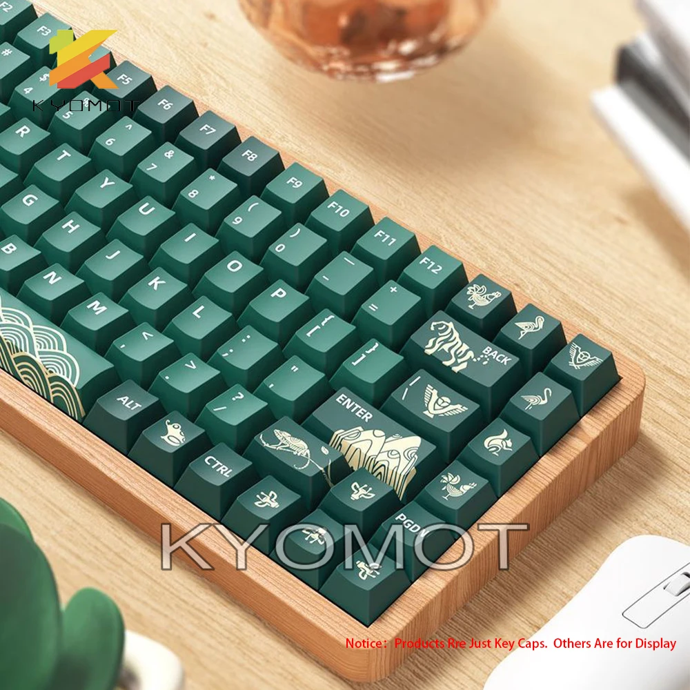 Kyomot-keycaps Animal Forest Theme Pbt Dye-sub Perfil Faça Você Mesmo Cherry Cap For mx Switch Teclado Mecânico Iso 158 Chaves - Imagem 4