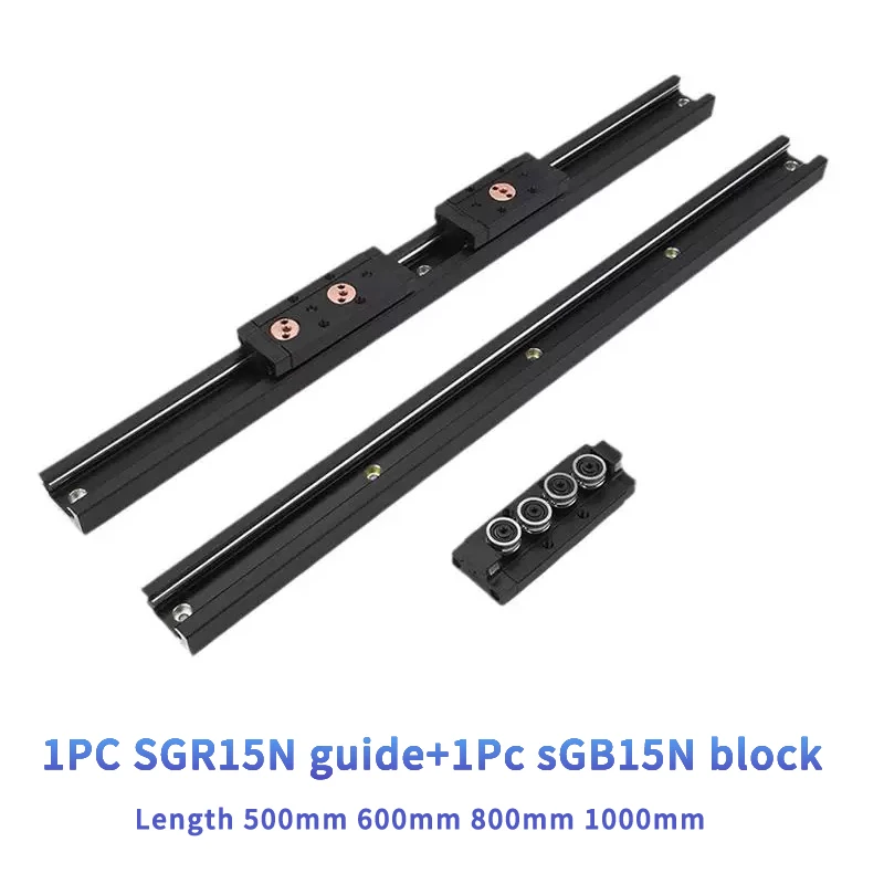 คู่มือเชิงเส้น SGR15N 38 มม.Roller Slider Dual-แกนสําหรับ 3D เครื่องพิมพ์ความยาว 150-1000 มม. 1
