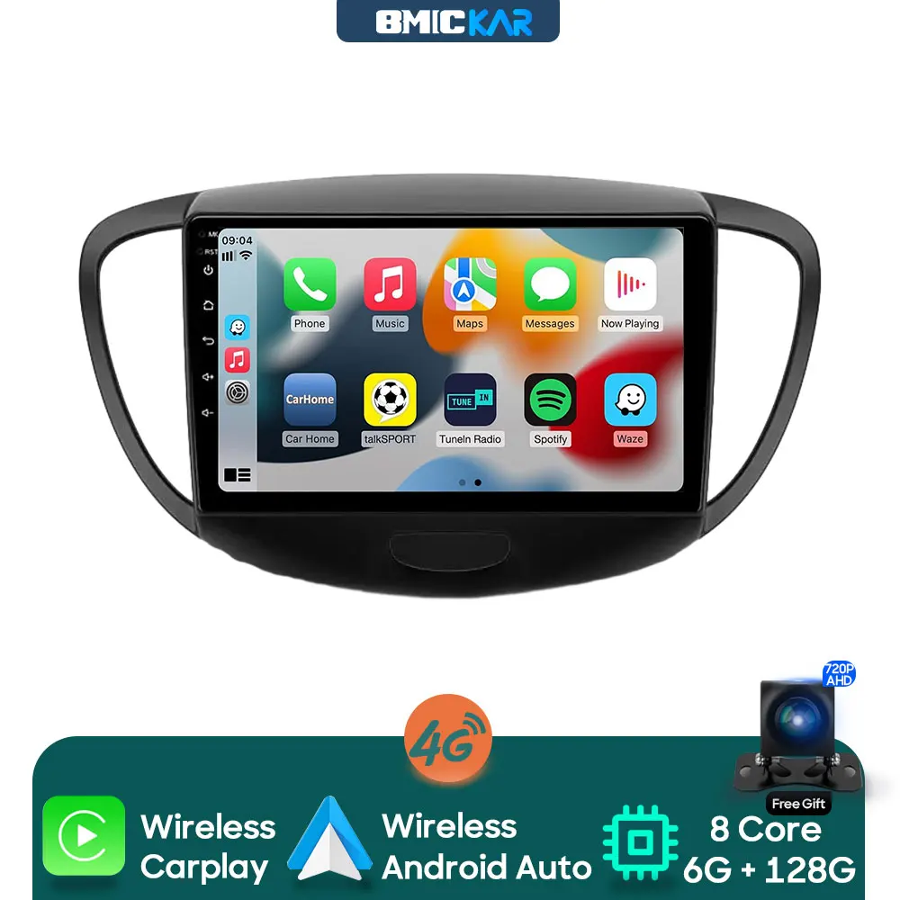 

For Hyundai i10 2007 - 2013 2 din Android Car Radio Multimedia Video Player Head Unit Navigation GPS Stereo Carplay Wifi 4G Net