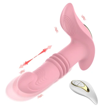 Dildo Vibrator Telescopic Thrusting Vagina G Spot Massage Vibrating Wearable Remote Masturbator Clit Stimulate Sex Toy For Women 1