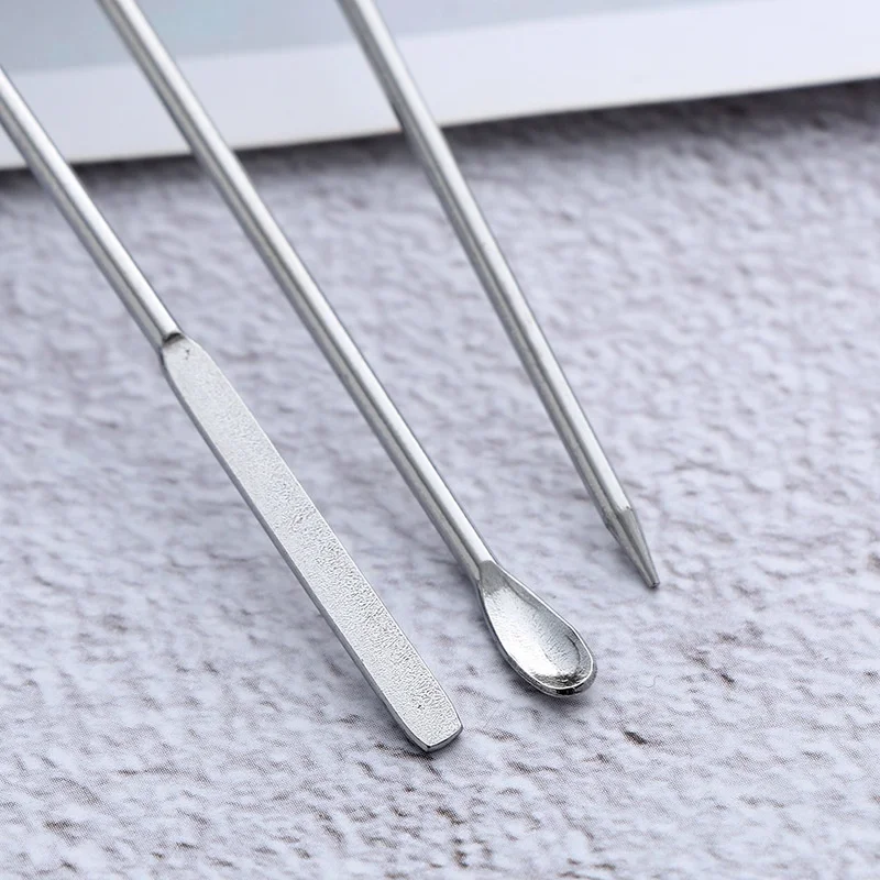 3Pcs/Set Crystal Drip Glue Stirring Rod Bubble Needle Set DIY Handmade Resin Mold Tool Kit Bubble Needle Spoon Tool Set