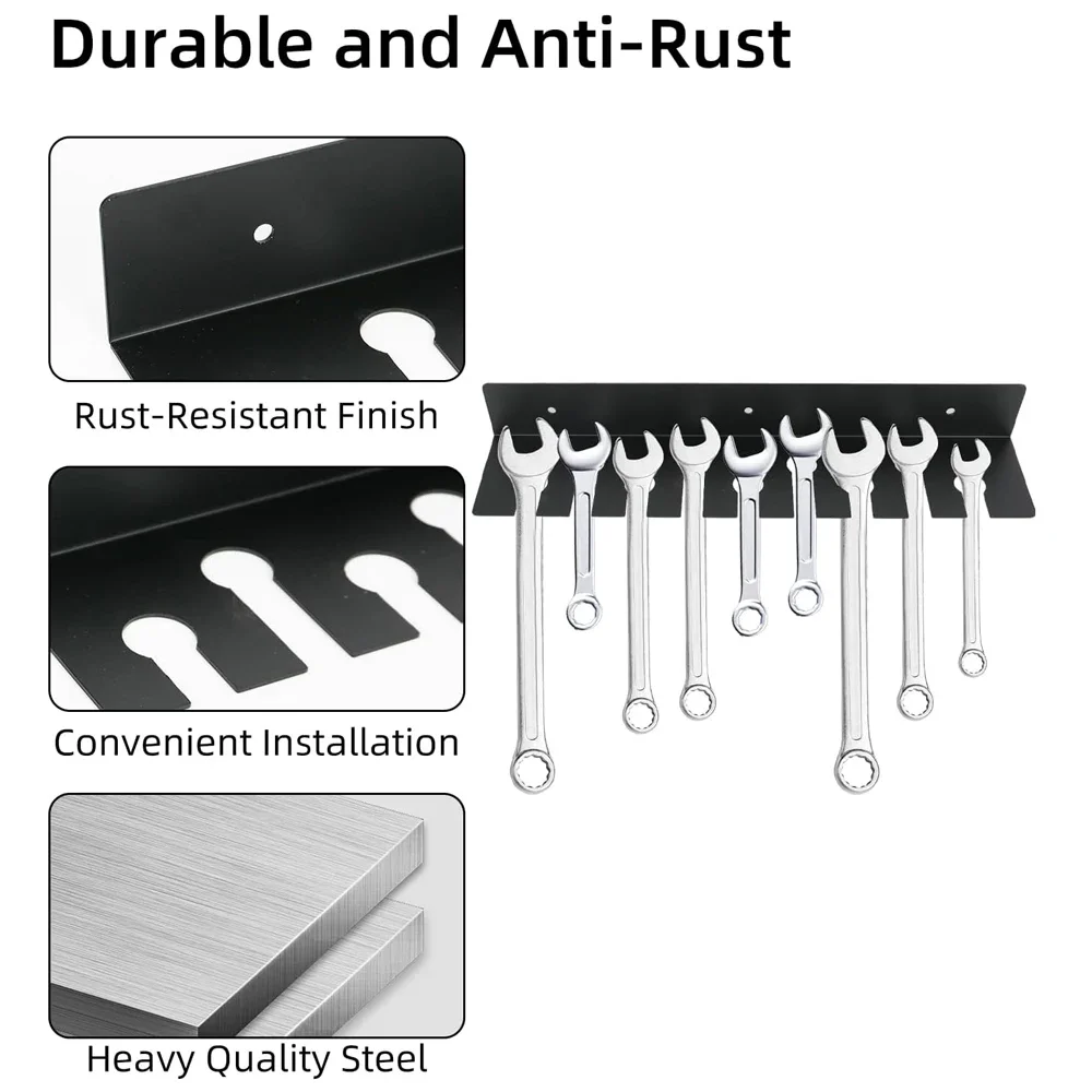 Wrench Storage Metal Rack Wall Mounted Pliers Screwdrivers Metal Holder Hand Tools Storage Rack Tool Organizer Shelf