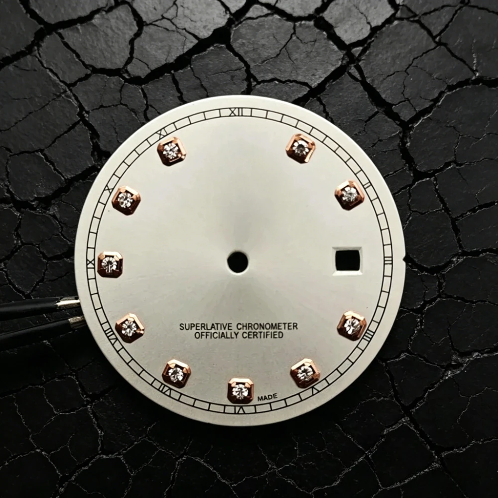 삼각대 31mm 다이아몬드 다이얼 8215 2824 2836 2813 무브먼트 HILEGU HL00200648 로그 손목시계 부품 삼각대
