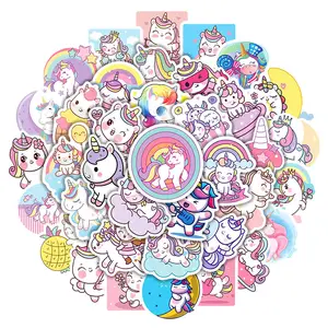 Adesivo dell'arcobaleno unicorno personalizzabile - TenStickers