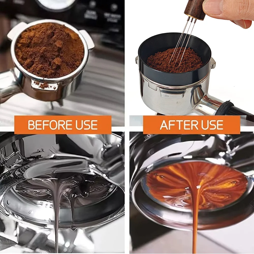 Espresso Coffee Stirrer Needle Distributor Coffee Powder Stirrer Wood Handle Stirring Tool WDT Tools Barista Accessories