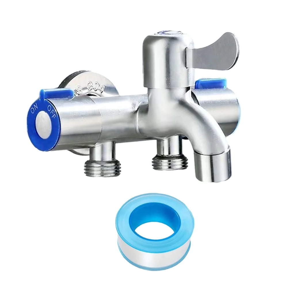 

1PCS Faucet Used As Washing Machine/Sprayer/Shower Multifunctional Stainless Steel Strong Three Way Multi-purpose