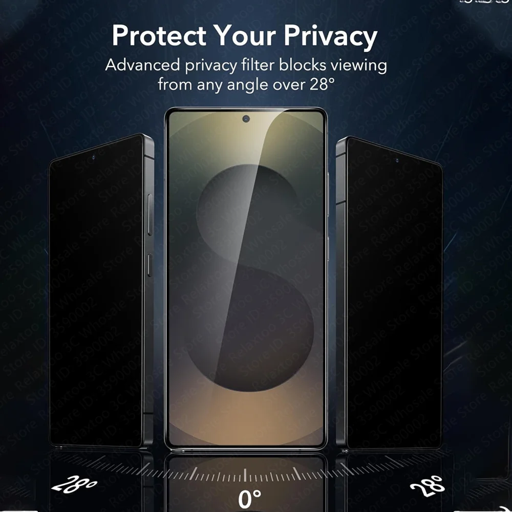 Dual Privacy Screen Protector with Anti-Spy Tempered Glass