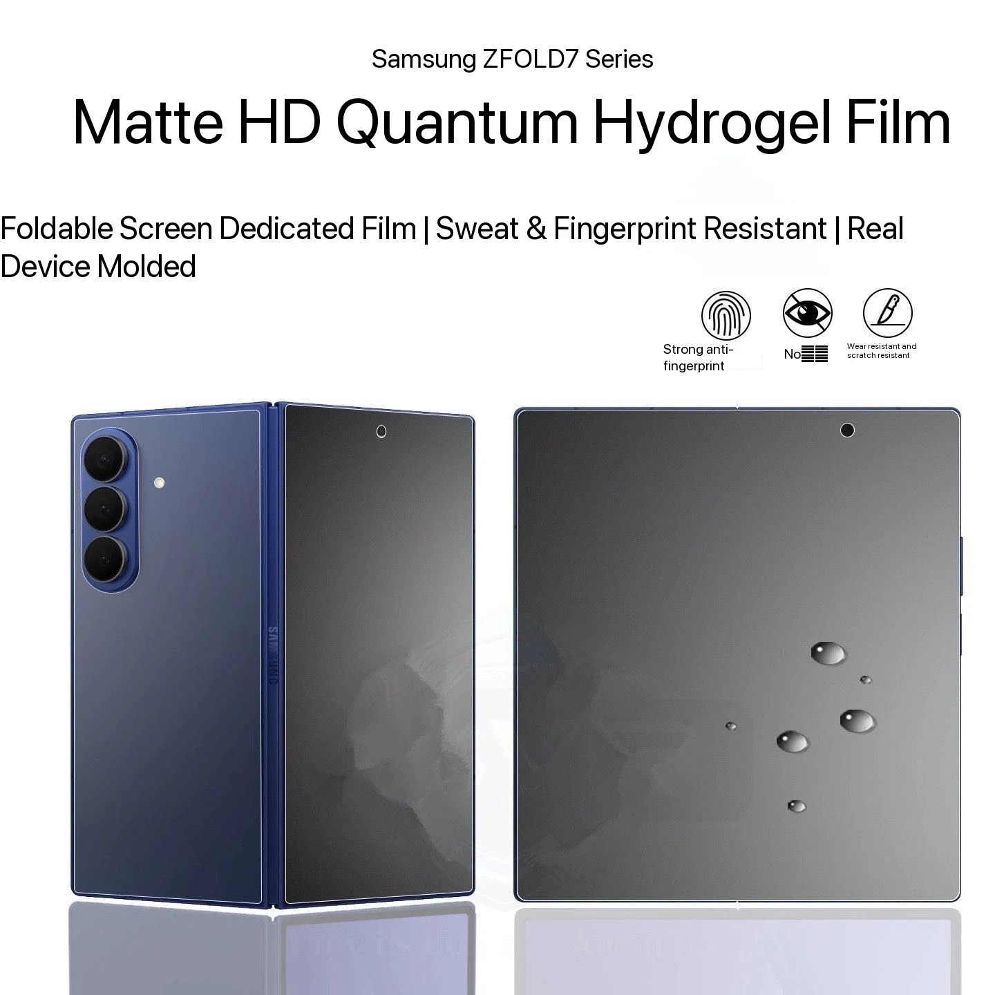 Pellicola Protettiva Opaca HD Trasparente in Idrogel Morbido TPU per Samsung Galaxy Z Fold 8 Ultra Z Fold 7 6 5 Z Flip 8 7 6 5 Protezione Schermo Interno ed Esterno - immagine 5