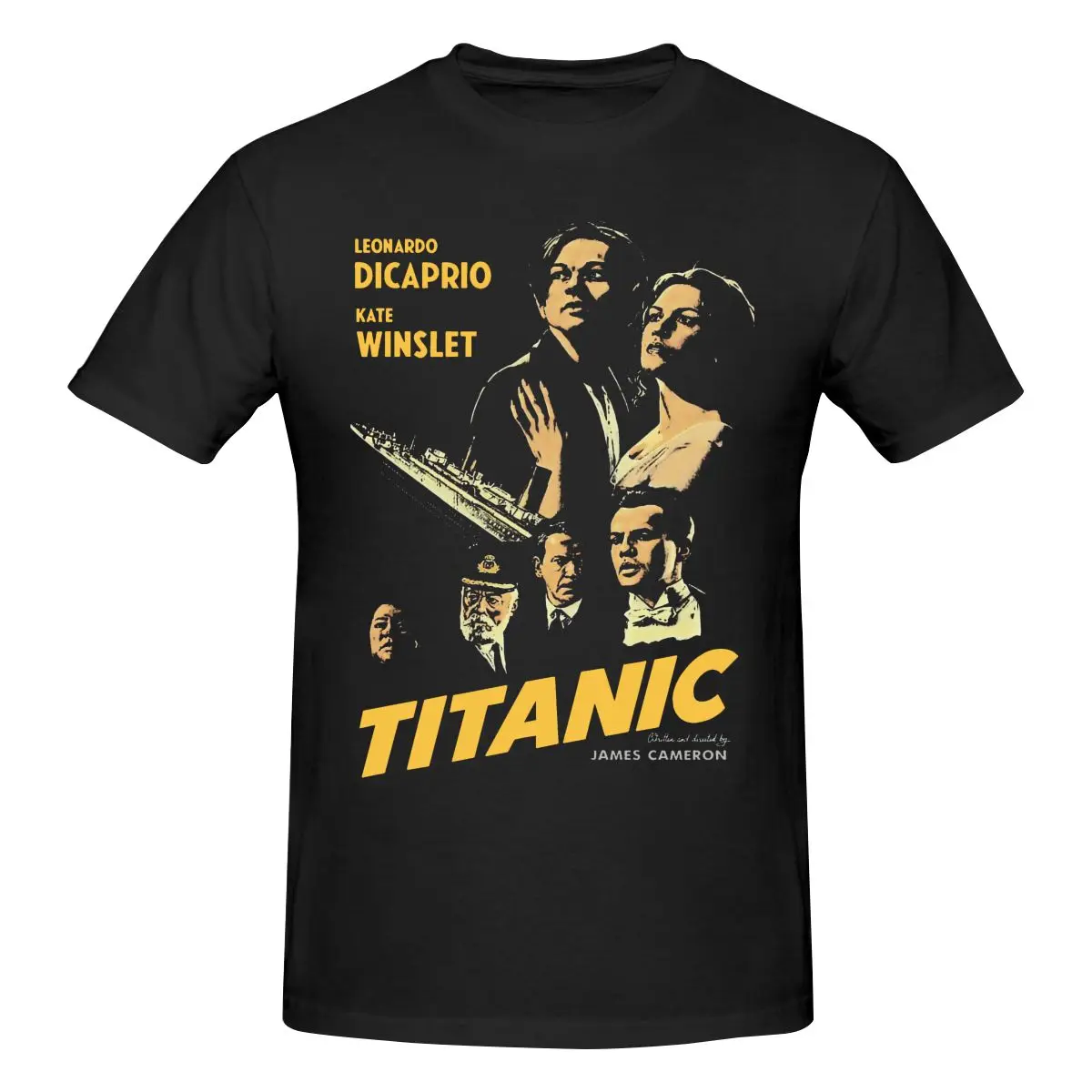 

Titanic Movie Retro Vintage T Shirt O-neck Cotton Custom Short Sleeve Tshirt Men