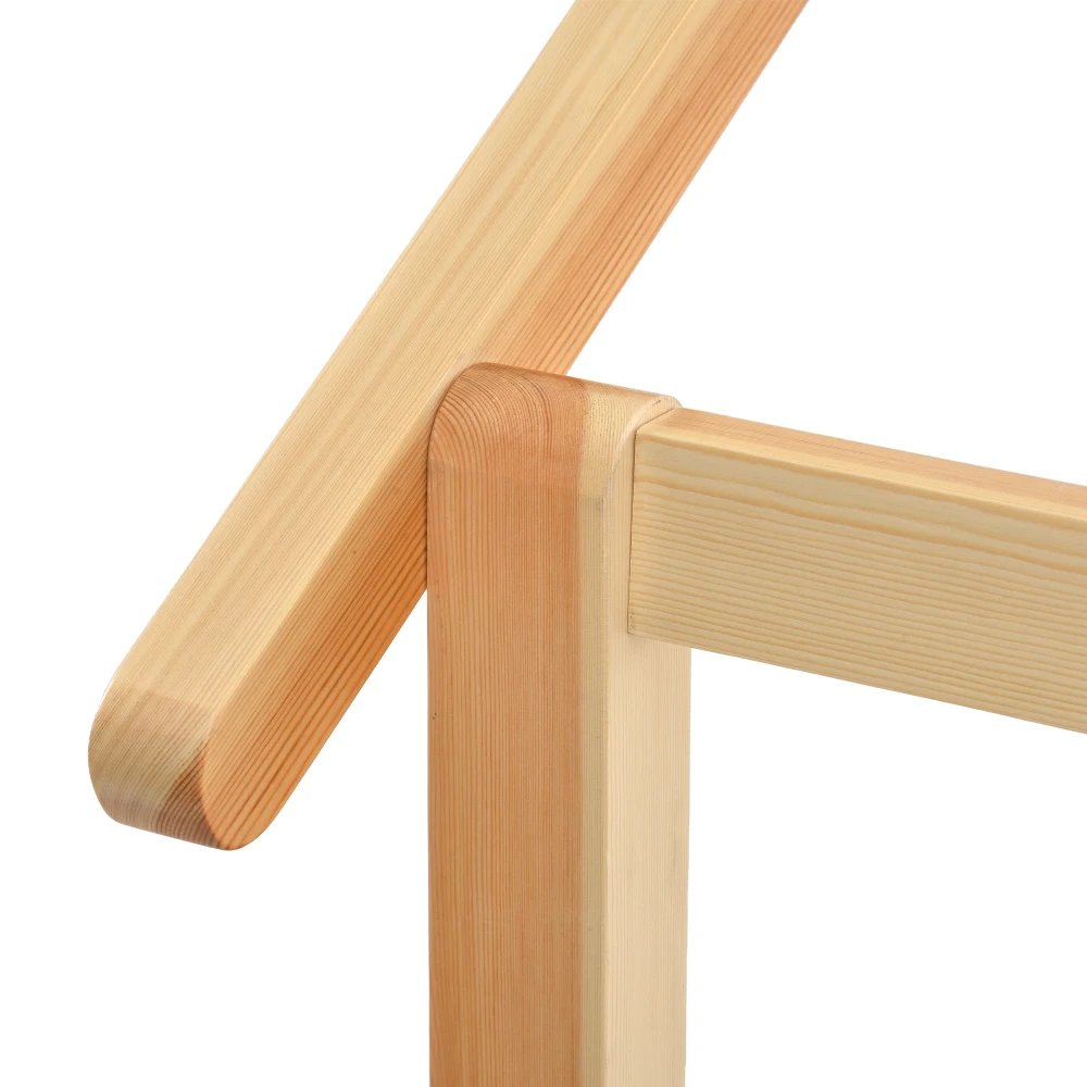 Ausziehbares Baumhausbett, Kinderbett, Einzel- und Doppelbett, Schlafzimmermöbel aus reinem Massivholz, Natur (90 x 200 cm und 180 x 200 cm) – Detail 21