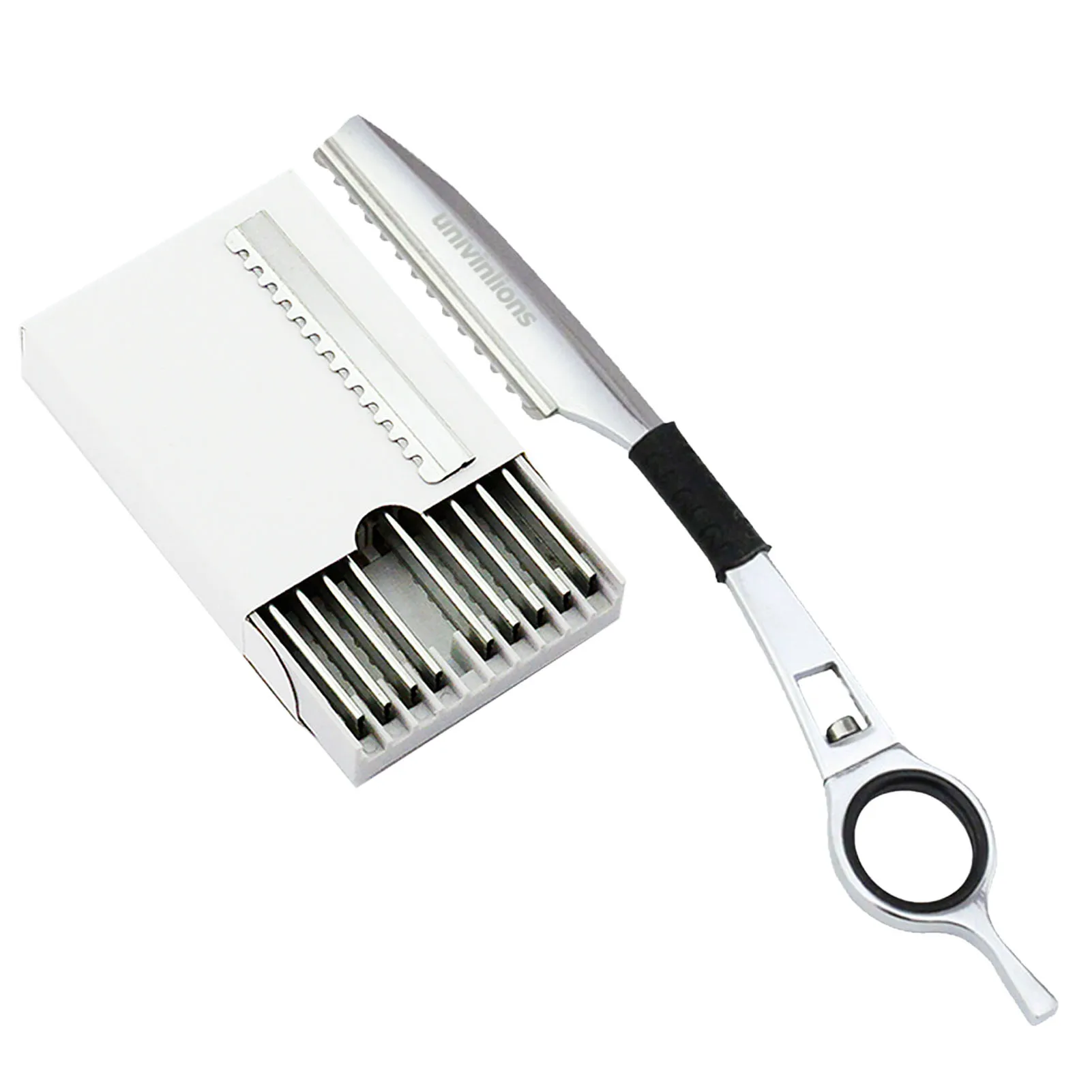 1 Thinning Razor 10 Blades Straight Salon Hairdressing Razor Stick Hair Cutter Rotary Barber Hair Cutting Knife Thinner 3