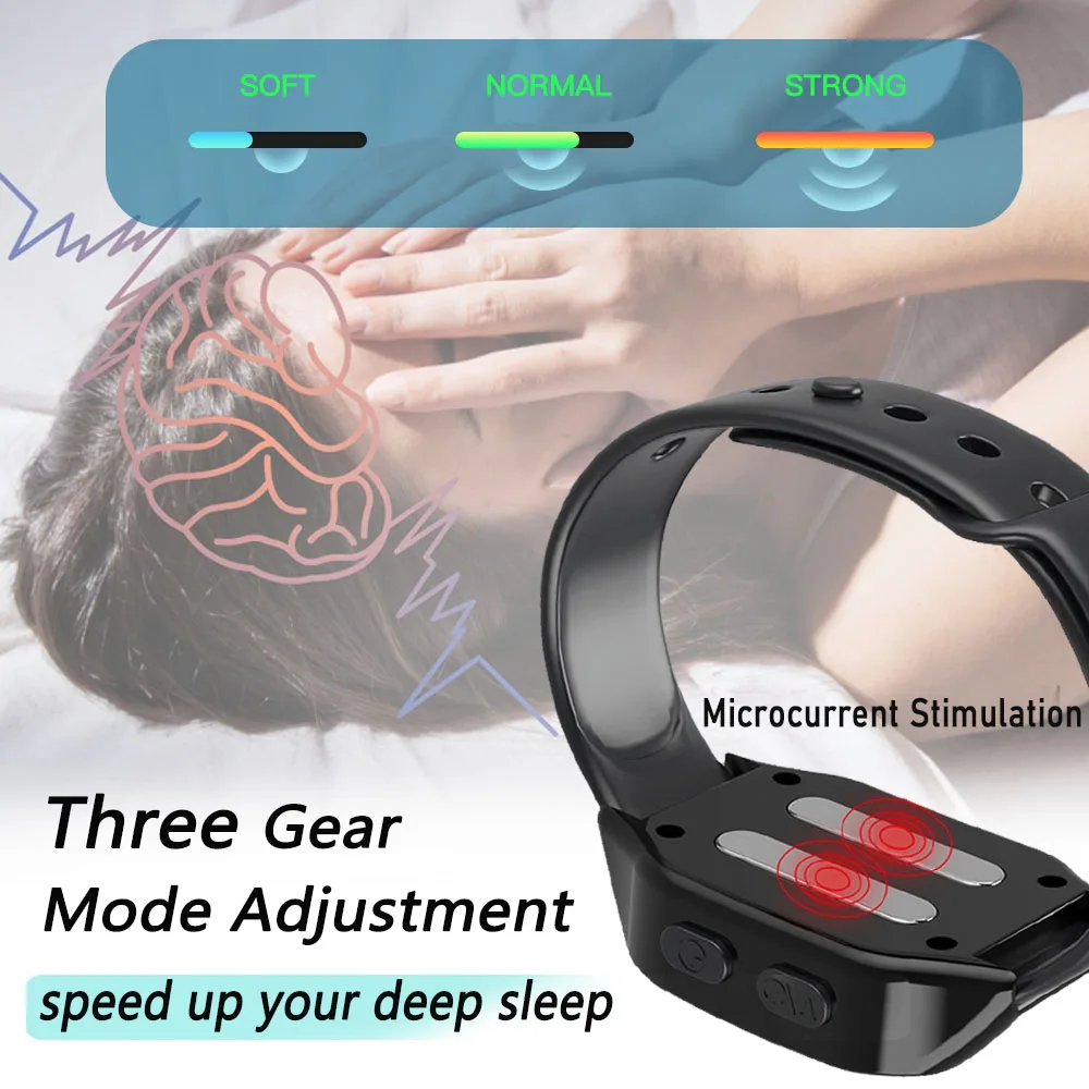 Sleep Aid Watch Microcurrent Pulse Sleeping Anti-anxiety Insomnia Hypnosis Device Relief Relax Hand Massage Pressure Soothing - Sleep &amp; Snoring