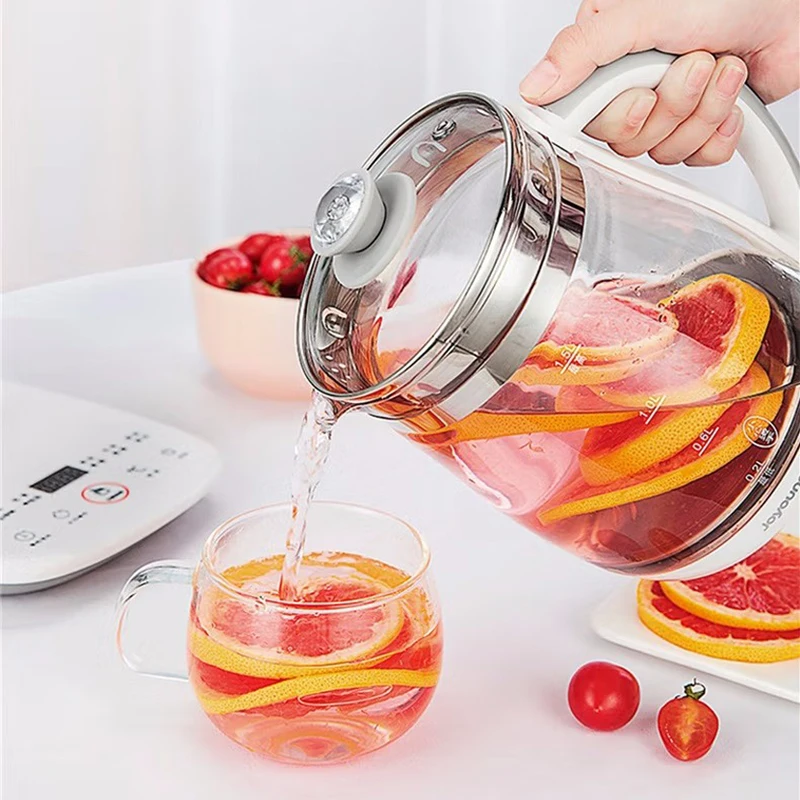 Joyoung Electric Kettle Multifunctional Glass Electric Health Kettle 800W Fruit Tea Dessert Soup Porridge DGD1506BQ 2