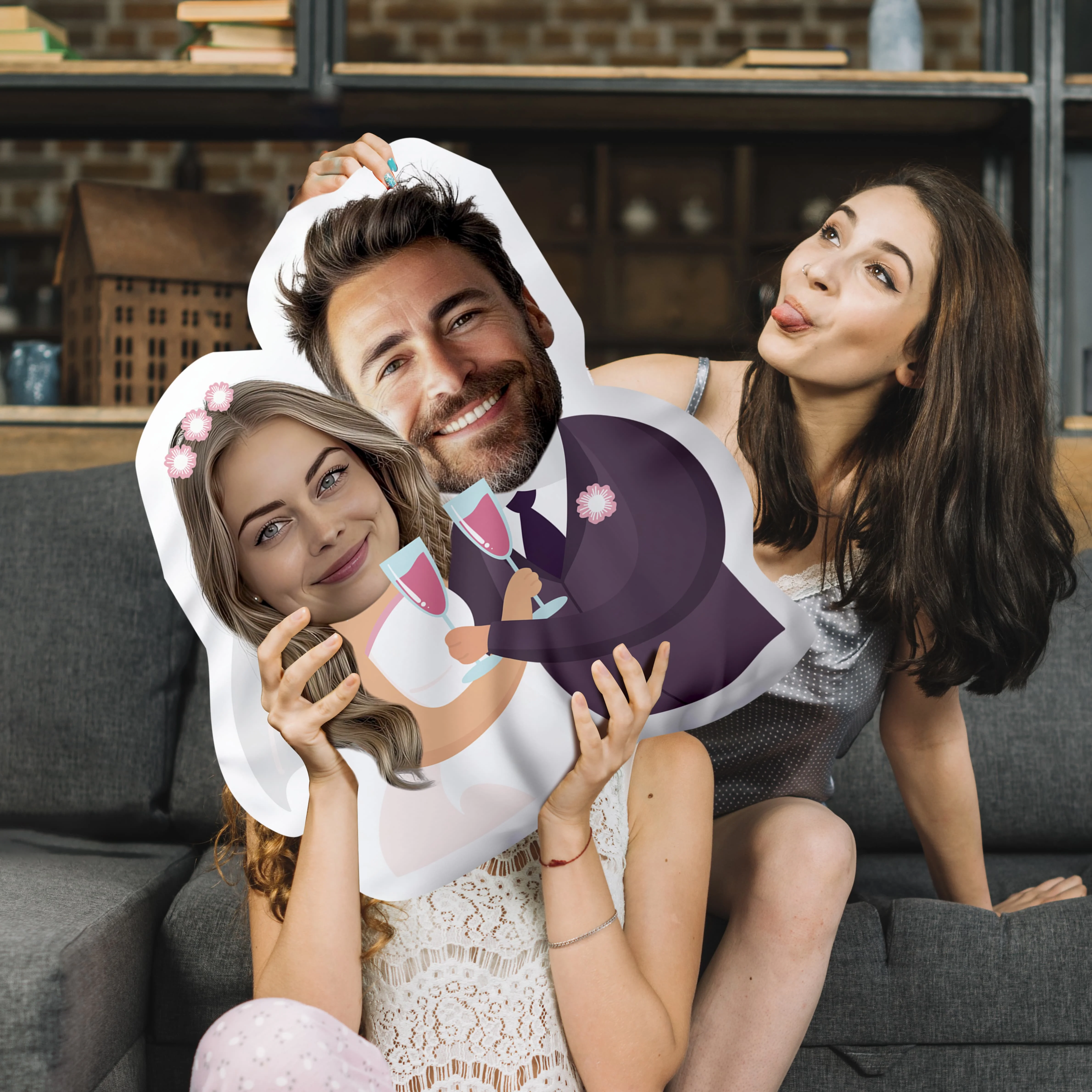 Custom Photo Cushion Humanoid Personalized Filling photo Cushion DIY Pillow for Putting Picture of Parent and Couple Christmas 2