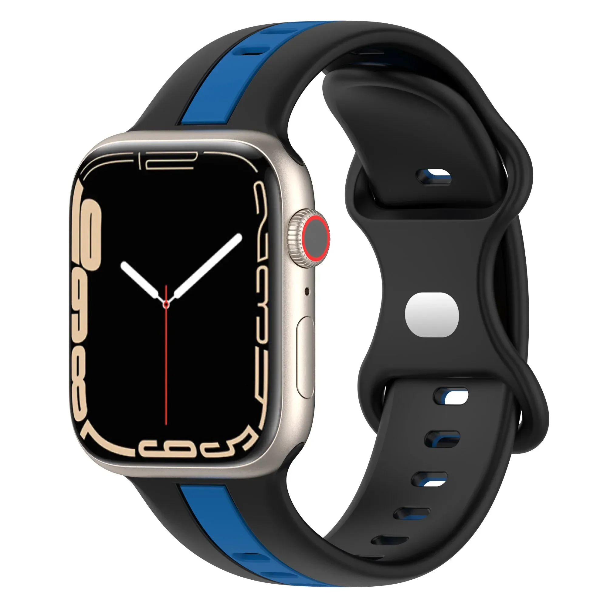 Silicone Sport Loop Strap for Apple Watch Band, Multi-Size Adjustable Bracelet