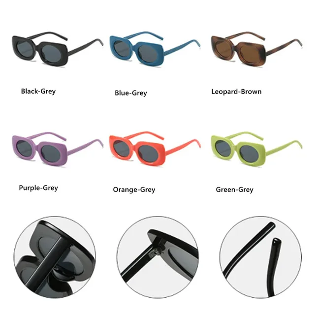 Fashion Candy Color Small Square Sunglasses For Women Men Retro Oval Lens Sun Glasses Vintage Trending Shades UV400 Eyeglasses 4