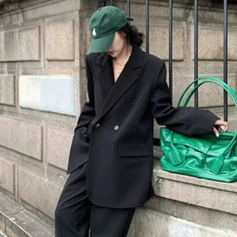 Women's Blazer Spring Autumn Casual Long Sleeve Suit Jacket 2023 New Fashion Office Commute Business Elegant Tops Oversize XS-L