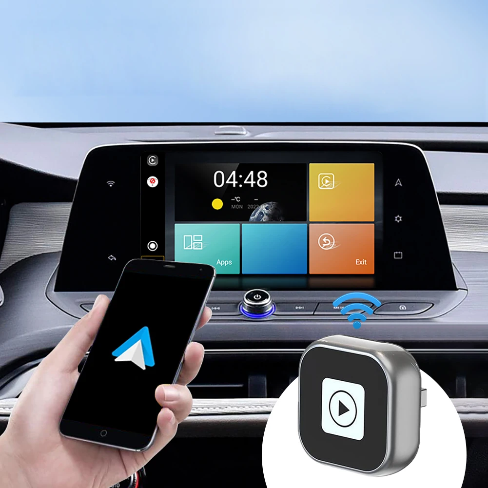 2 in1 Wireless Android Auto Carplay Adapter Mini Smart Box Dongle Auto Connect Wired Plug & Play Converts for iPhone Android