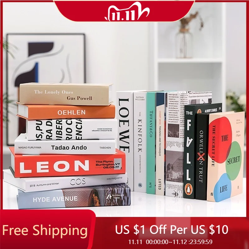 Fake Book Imitation Decoration Fashion Luxury Home Learning Soft Box Cafe Hotel Model New Year 2022 Decor | Дом и сад