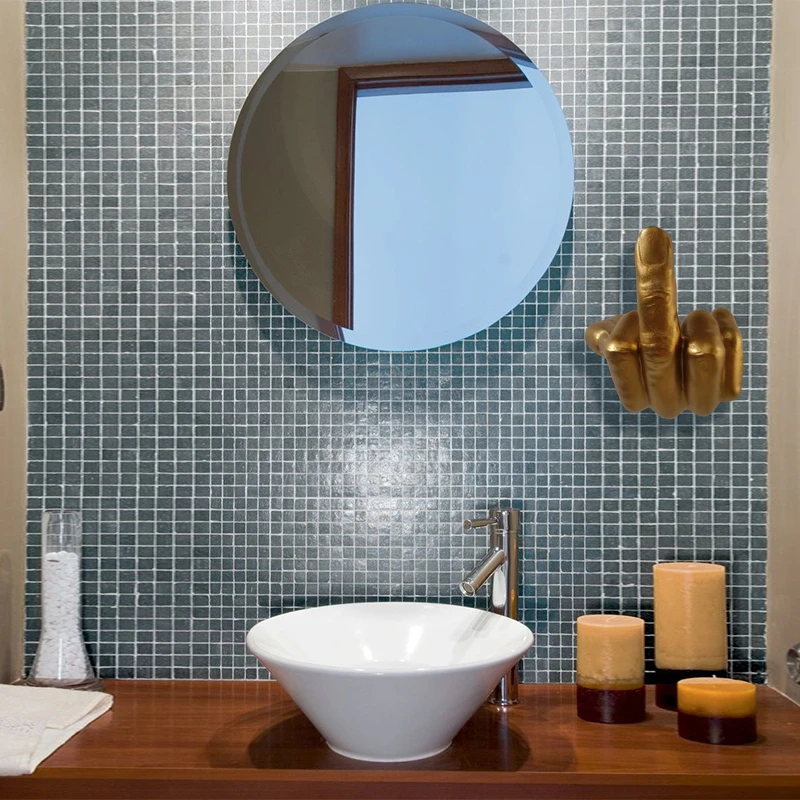 Toilet Paper Holder Creative Design Middle Finger Fun Wall Mount Middle Finger Holder Tissue Roll Paper Storage