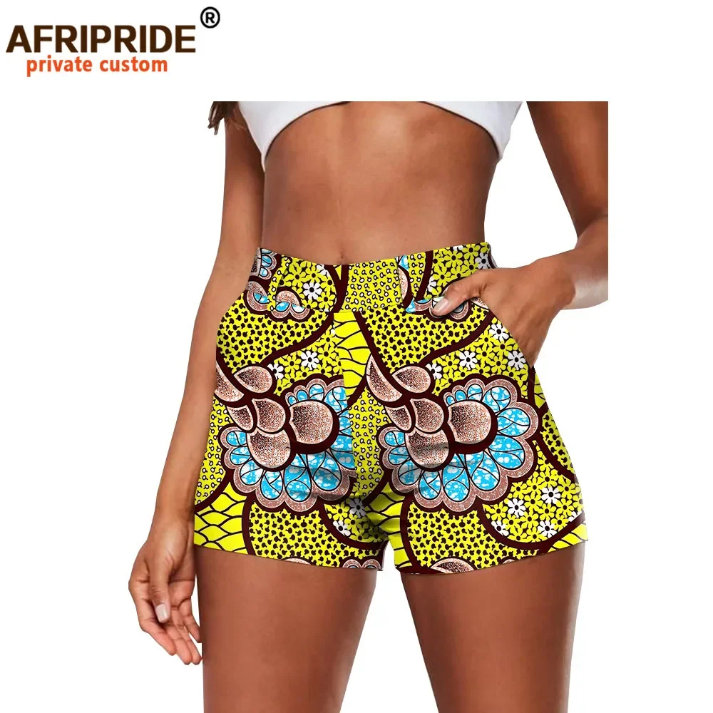 African Print Shorts Summer Fashion Casual Sexy Short Cotton Plus Size Slim Fit High Waist Ankara Dashiki AFRIPRIDE A002
