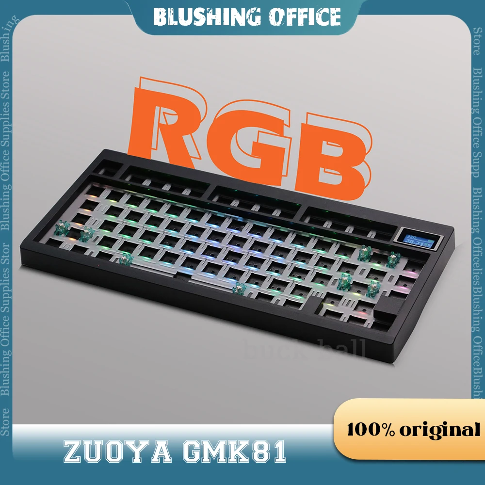 

Zuoya Gmk81 Gaming Mechanical Keyboards Kit Wireless Bluetooth 3 Mode With Screen Rgb Backlit Via Hot Swap Diy Keyboard Kit Gift