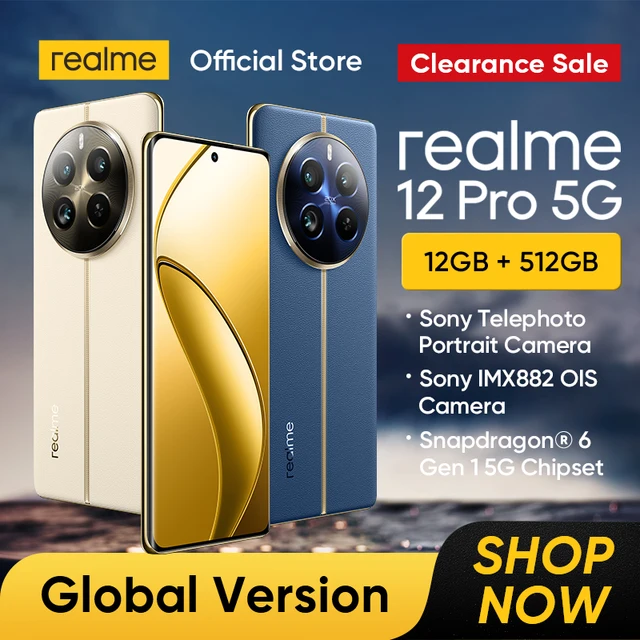 Realme-Smartphone Realme 12 Pro 5G, téléphone portable 32MP, appareil photo Portrait, Sony IMX882, appareil photo OIS, Snapdragon, première mondiale®Processeur Isabel 1, 6 pièces 1