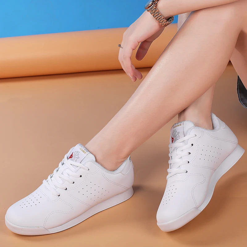 Women's competitive aerobics shoes Children's cheerleading shoes Training competition Small white Adult gymnastics
