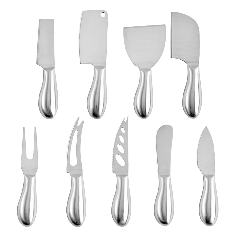 Hollow Handle Cheese Knife Suit Stainless Steel Butter Knife Pizza Cutter Cheese Fork Cutting Cheesecake and Fork Cutlery