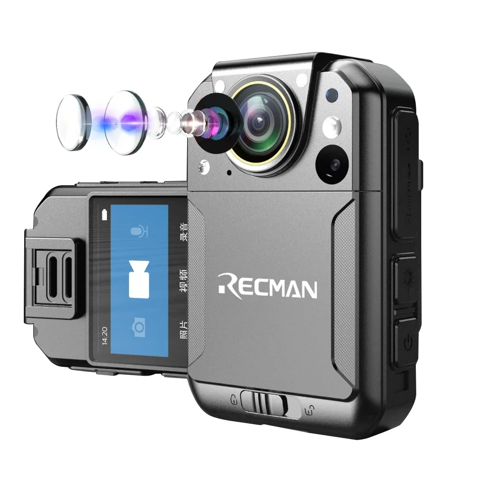 

HD Dual Camera Body for Cop Law enforcement Body Worn Camera with Night Vision 1296P Video Recorder in Car Loop Mode Bodycamera