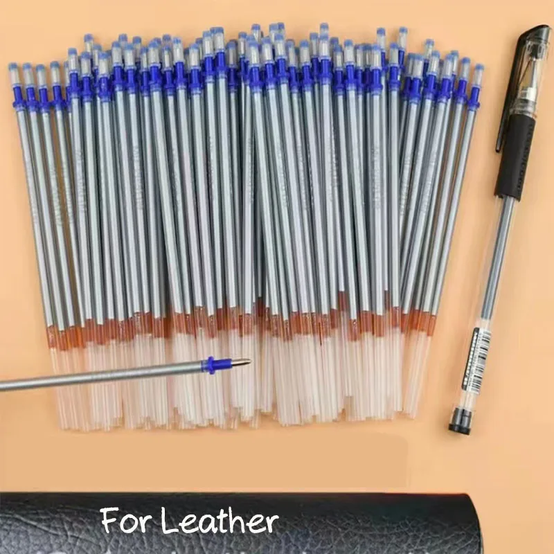 32Pcs/Set High Temperature Disappearing Fabric Marker Refills Rod With Pen Case Handle For Dressmaking Fabric PU Leather Sewing auto vanishing pen refill fabric markers high temperature fade out for drawing lines leather specific disappearing marker 10bag