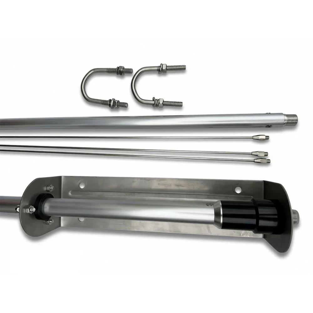 GP200 1/2 웨이브 FM 송신기 안테나, 5100W 고이득 실외 기지국 안테나(10M 케이블 포함), PL-259 커넥터