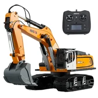 Huina 1599 1:14 24CH Electric Alloy RC Excavator Remote Control Engineering Vehicle Toys For Children Boys Gift 1