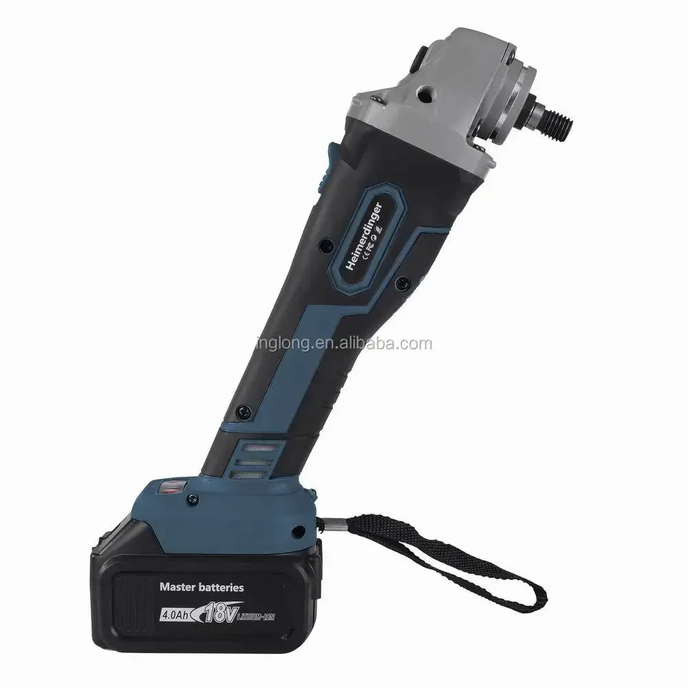 Brushless Cordless Angle Grinder with Two 18V 4.0Ah Lithium Batteries