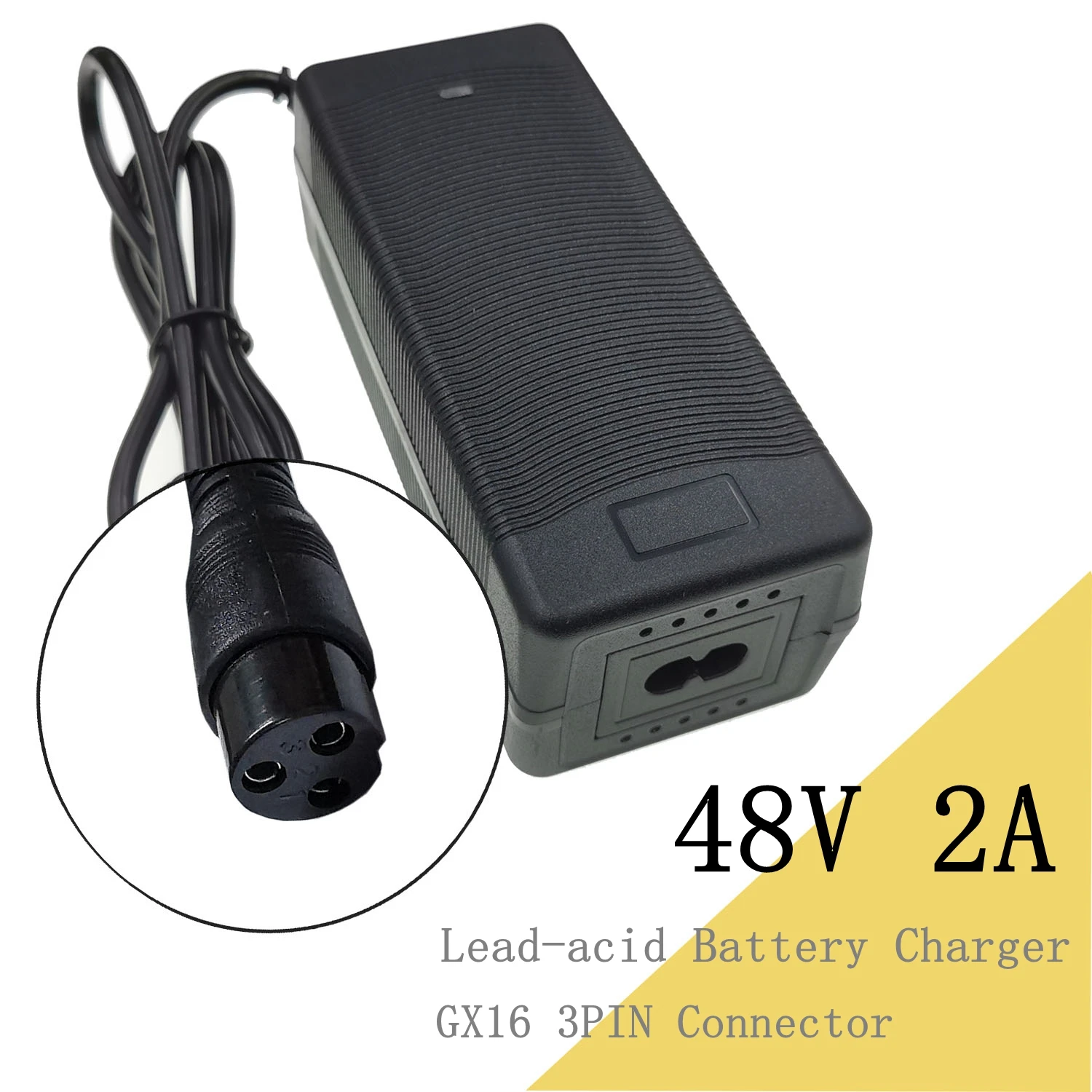48V 2A Lead-acid Battery Charger for 55.2V Lead acid Battery wiht GX16 3P Connector battery charger battery charger adapter