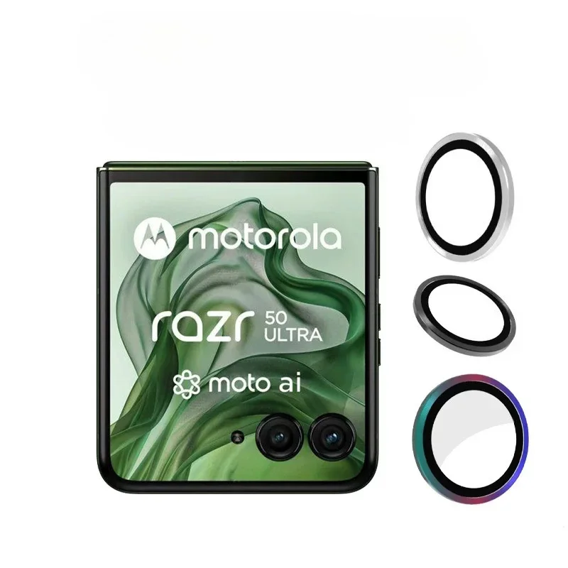Premium HD Metal Camera Lens Protective Film with Metal Ring Protectors
