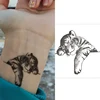 Tatouage temporaire imperméable pour femmes, autocollant, tigre noir, lune, baleine, fleur, transfert d'eau, Art corporel, faux tatouage, 1 pièce 1