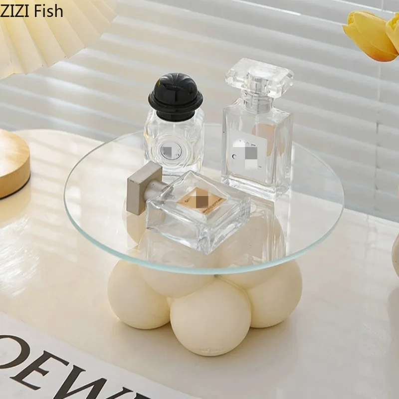 Table Storage Shelf Organizer Storage Tray Decorative Plate Jewelry Tray Key Trays Aromatherapy Plate Dim Sum Dish Snack Plates 4