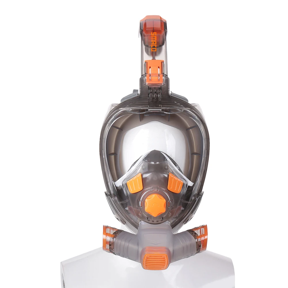 SMACO Full Face Snorkeling Diving Mask Underwater 180&deg; View Snorkel Mask Anti Fog Goggles for Adult Swimming Equipment