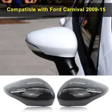 

Rearview Mirror Cap Anti Scratch Protective Glossy Black L/R Side Mirror Cover Cap Replacement 8A6117K747CA 1594522 8A6117K746CA